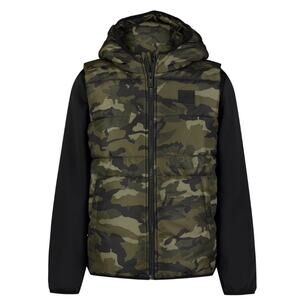 Under Armour Boys Hoodie, Hybrid Jacket Zip Up Camo/Black Size XL